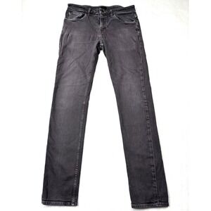 DSTLD Mens Cigarette‎ Slim Fit Jeans Charcoal Grey Stretch Denim Size 32x32
